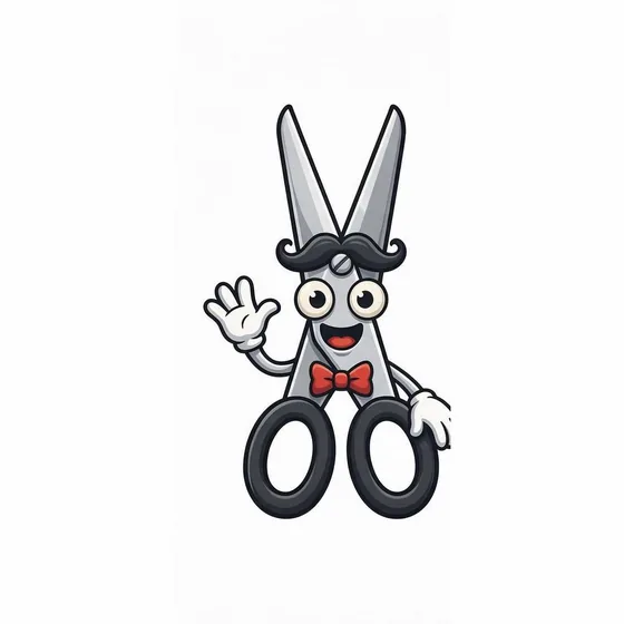 Snips, the original barbershop mascot